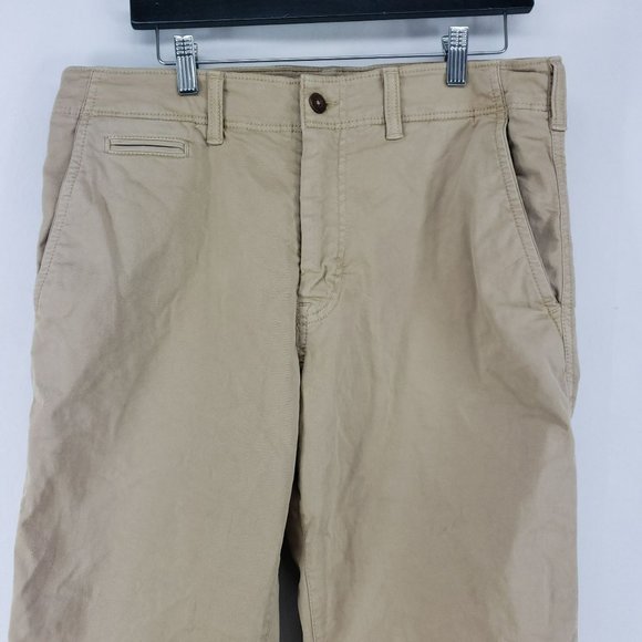 American Eagle Original Straight Chino Pants Men's Size 33/32 Tan - Picture 5 of 10